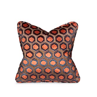 Orange Honeycomb Cushion, Small